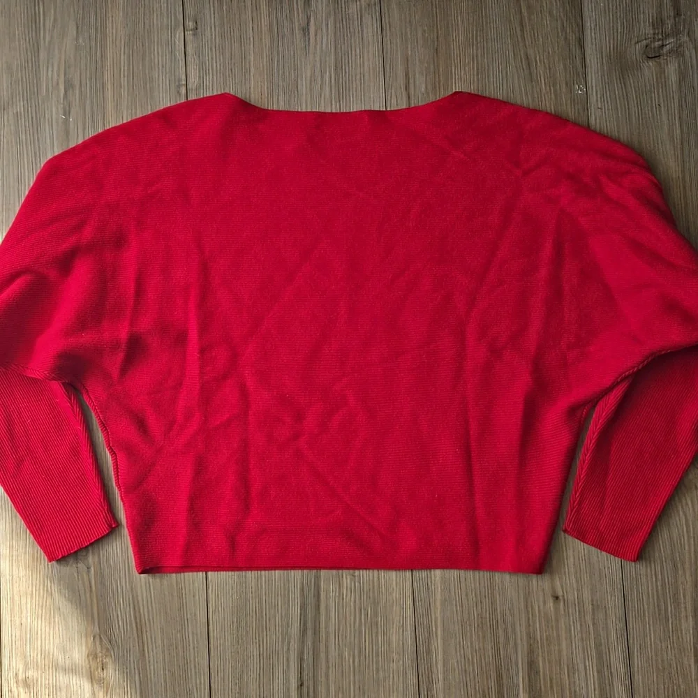 Lauren Ralph Lauren Red Boatneck Knit Sweater